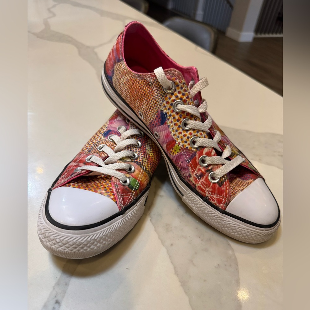 Converse Chuck Taylor “Digital Ox” Wmn’s Size 8 All-Star Floral Low-Top Sneakers - Picture 7 of 13
